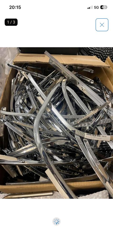 Chrome sierstrips vespa sprint en primavera Nieuw!, Fietsen en Brommers, Brommeronderdelen | Algemeen, Zo goed als nieuw, Blok