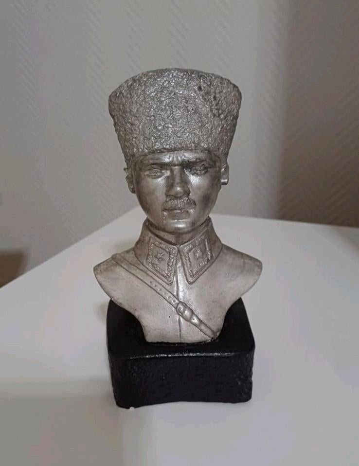 Buste en plâtre Atatürk (16 cm), Enlèvement ou Envoi, Comme neuf, Humain