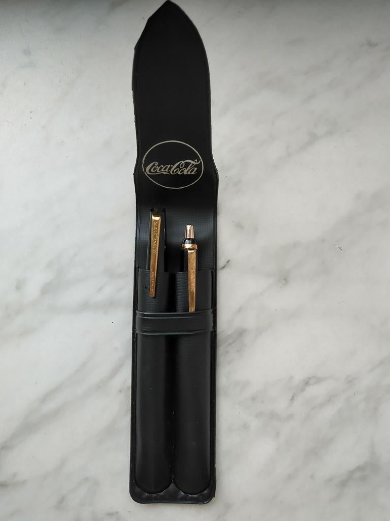 Objet publicitaire Coca Cola, stylo et stylo plume en étui, Collections, Enlèvement ou Envoi, Neuf