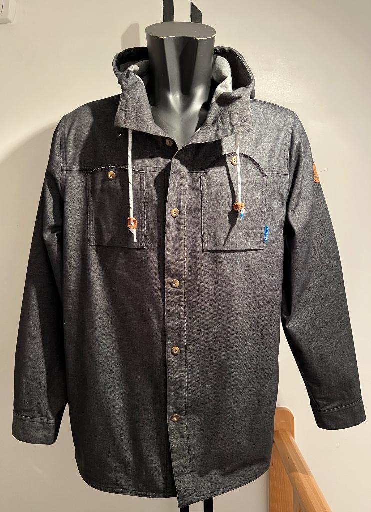 ADIDAS jeans jas, vest - L, Kleding | Heren, Maat 52/54 (L), Verzenden, Zwart, Zo goed als nieuw