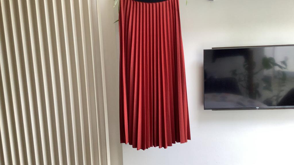 Lange plissé rok. Nieuw., Ophalen of Verzenden, Nieuw, Maat 38/40 (M), Onder de knie