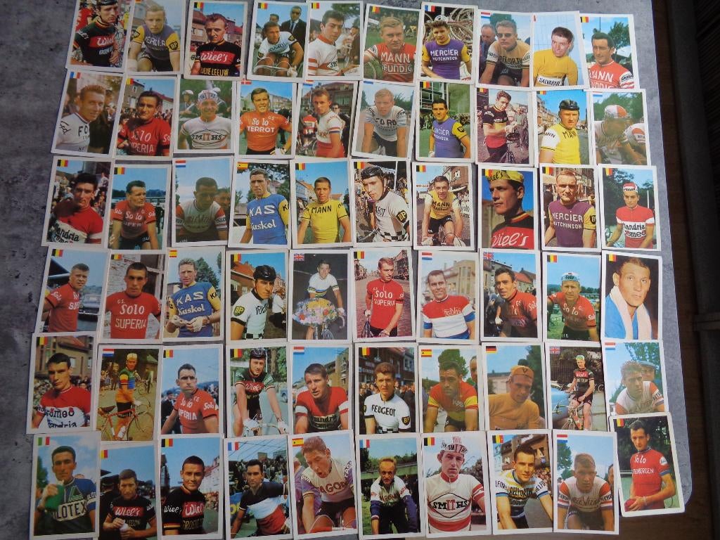 MAPLE LEAF wielrenners 60x anno 1967 KAARTEN, Hobby en Vrije tijd, Stickers en Plaatjes, Zo goed als nieuw, Ophalen of Verzenden