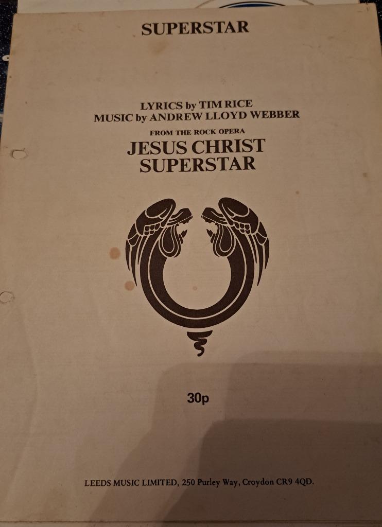 Lyric sheet Jesus Christ Superstar, Boeken, Ophalen of Verzenden, Gelezen, Artiest