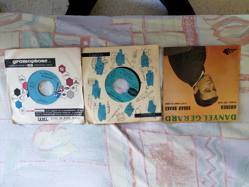 Lot de 3 anciens 45 tours, CD & DVD, Enlèvement ou Envoi
