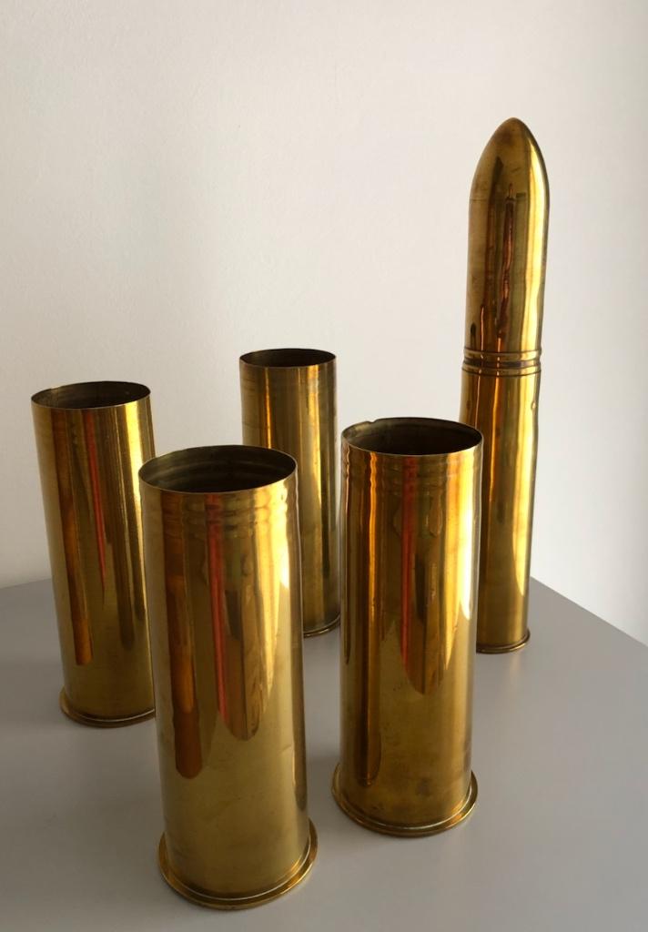 set van 5 obussen, Antiek en Kunst, Ophalen of Verzenden, Koper