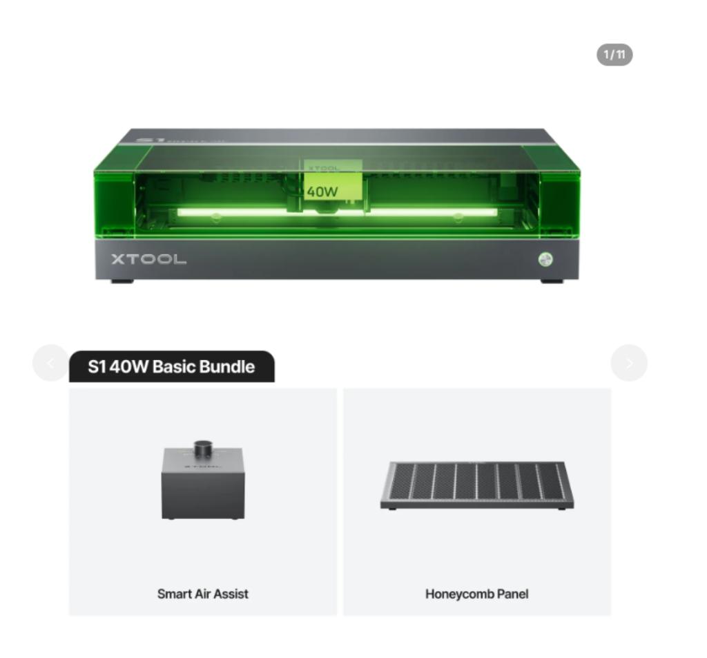 XTOOL S1 graveur 40W + laser CO2 Vevor 40w, Computers en Software, 3D Printers, Nieuw, Ophalen