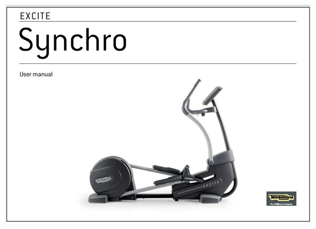 Guide de l'utilisateur Technogym Syncro Excite+ 500 et 700 C, Enlèvement, Neuf, Bras, Autres types
