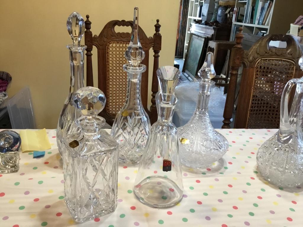 carafes en cristal  plus de 70 ans parfait état apd 40€, Enlèvement