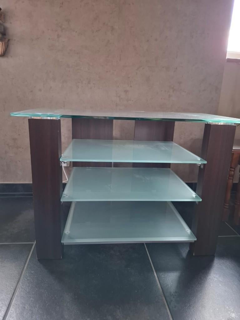 Meuble TV moderne, Maison & Meubles, Moins de 100 cm, Comme neuf, Enlèvement, Verre