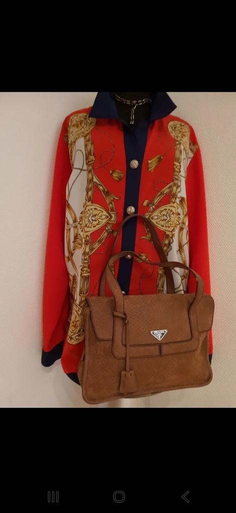 Prada orginal handtas van hertenleer., Ophalen of Verzenden, Zo goed als nieuw, Handtas