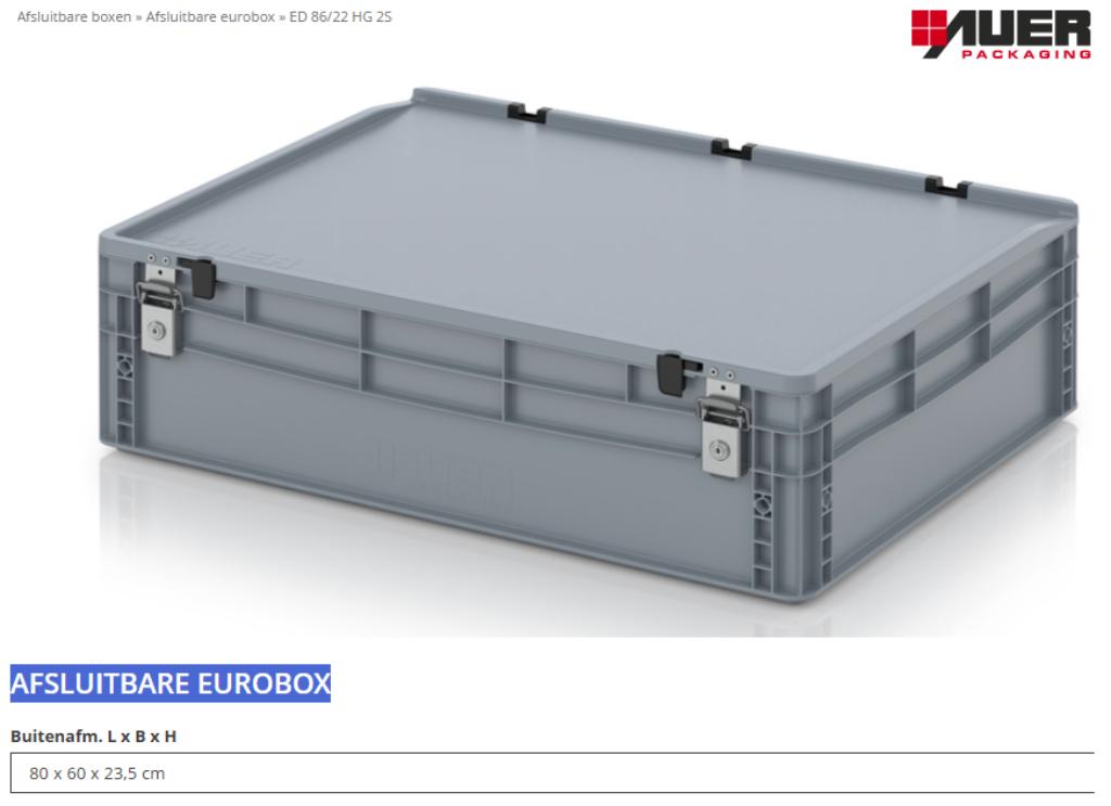 Afsluitbare Opbergdoos, Doe-het-zelf en Bouw, Kratten en Dozen, Zo goed als nieuw, Doos, 75 tot 100 cm, Minder dan 35 cm, 60 cm of meer