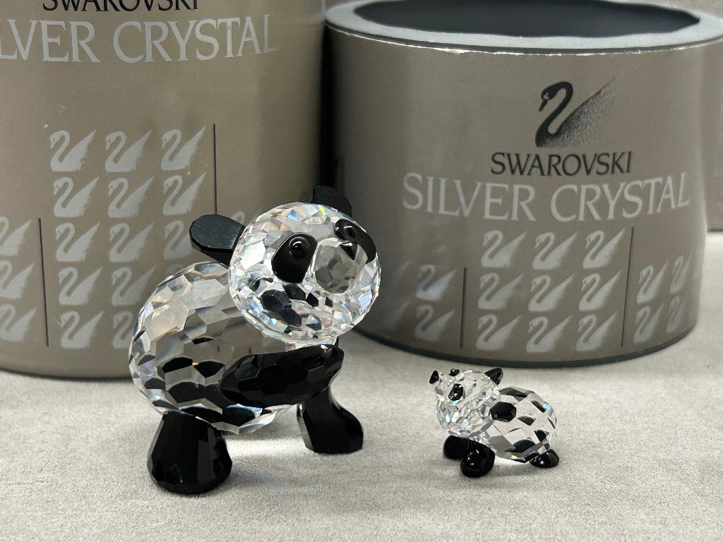 Swarovski Panda moeder en jong, Enlèvement ou Envoi, Neuf, Figurine