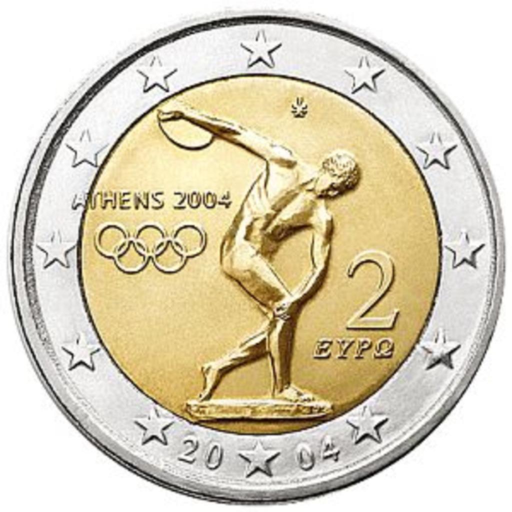 2 euros Sp. Sortir. Grèce 2004, Enlèvement ou Envoi, Grèce, 2 euros, Monnaie en vrac