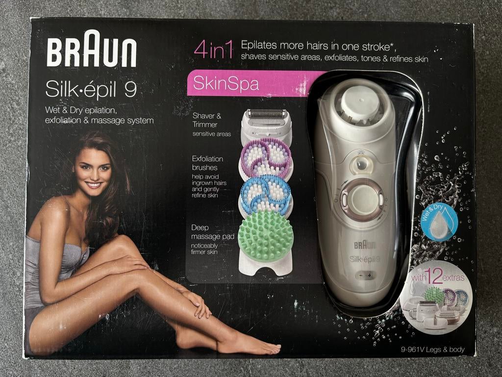 Braun Silk-épil 9. 4 in 1 Skinspa, Electroménager, Enlèvement, Comme neuf, Rasage ou Épilation