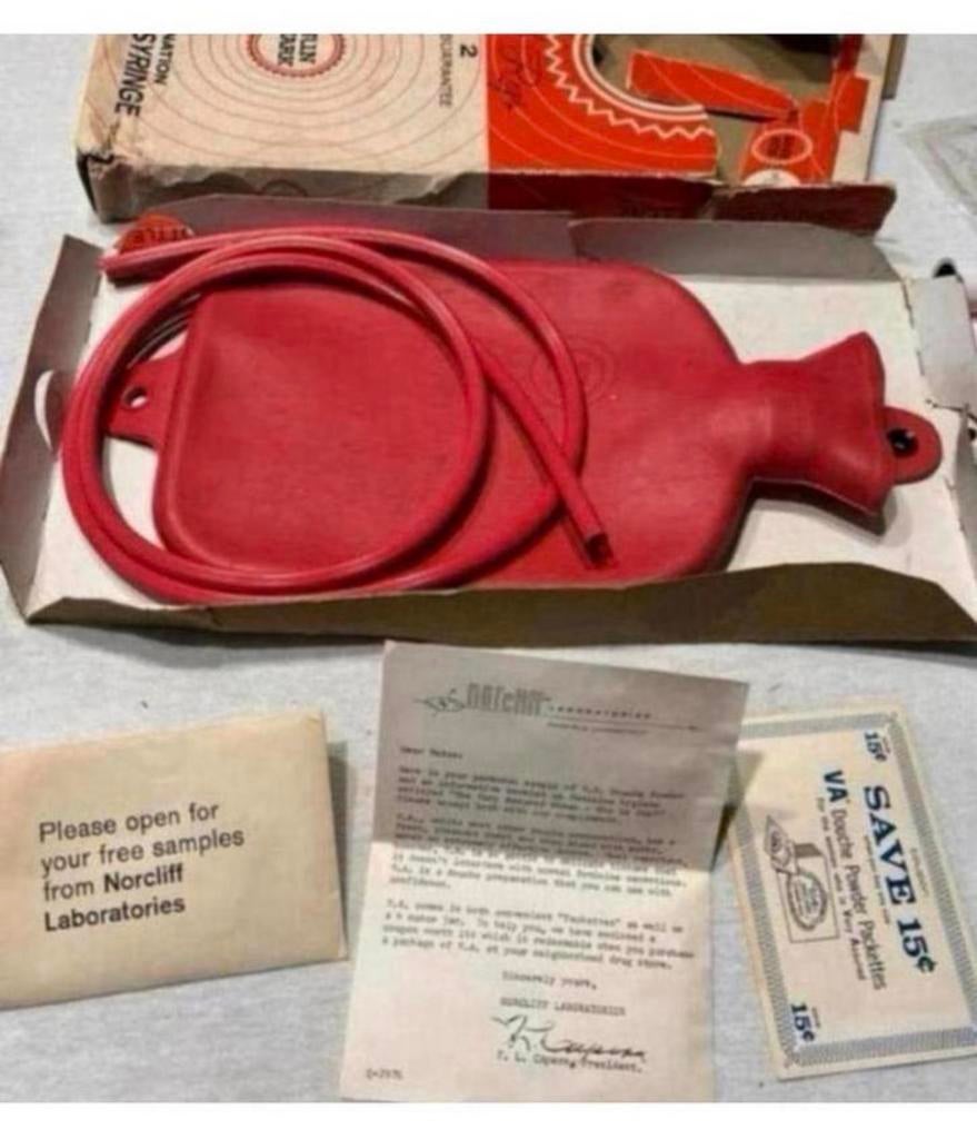 VINTAGE 1960 Sun Mark ST. REGIS - Rood Rubber waterzak, Ophalen of Verzenden