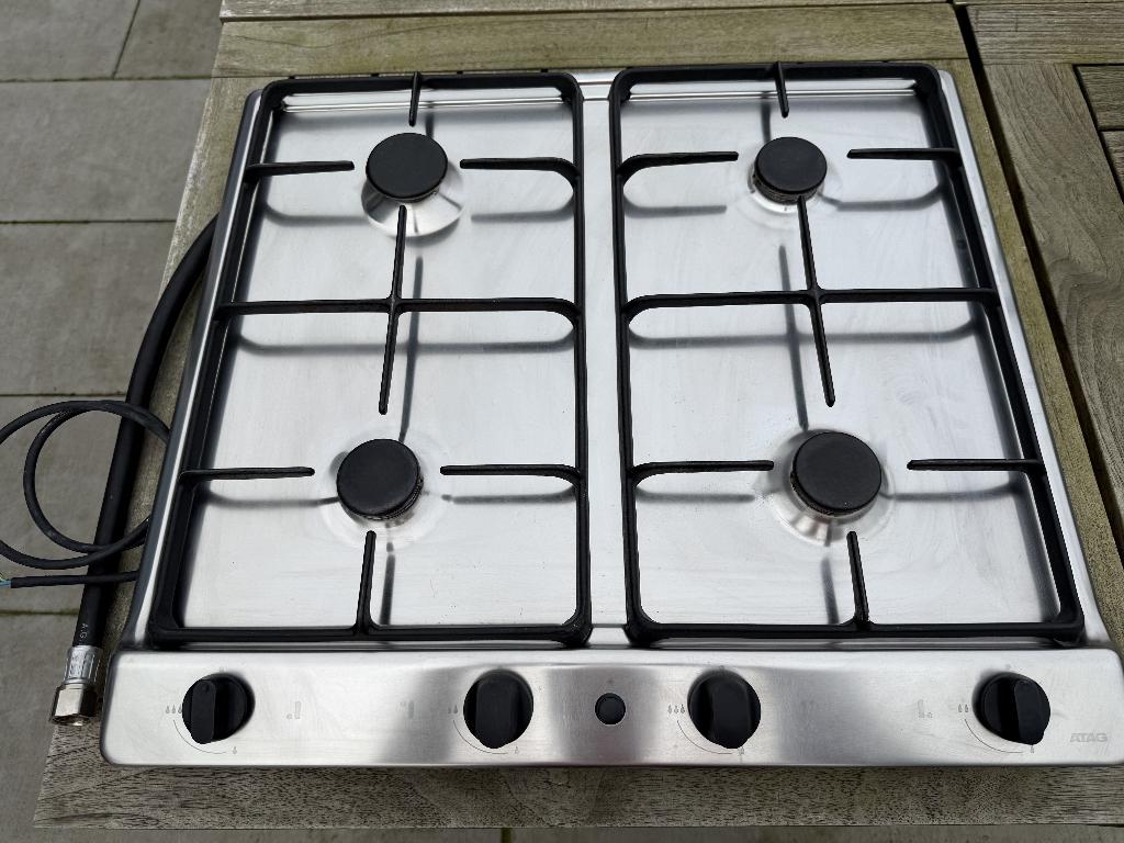 ATAG inbouw gaskookplaat type HG211J, Elektronische apparatuur, Kookplaten, Ophalen, Gebruikt, 4 kookzones, Inbouw