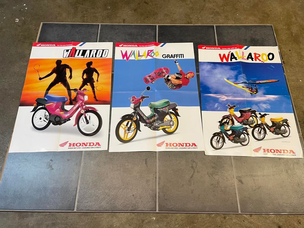 Honda wallaroo poster, Fietsen en Brommers, Brommeronderdelen | Algemeen, Ophalen of Verzenden, Zo goed als nieuw