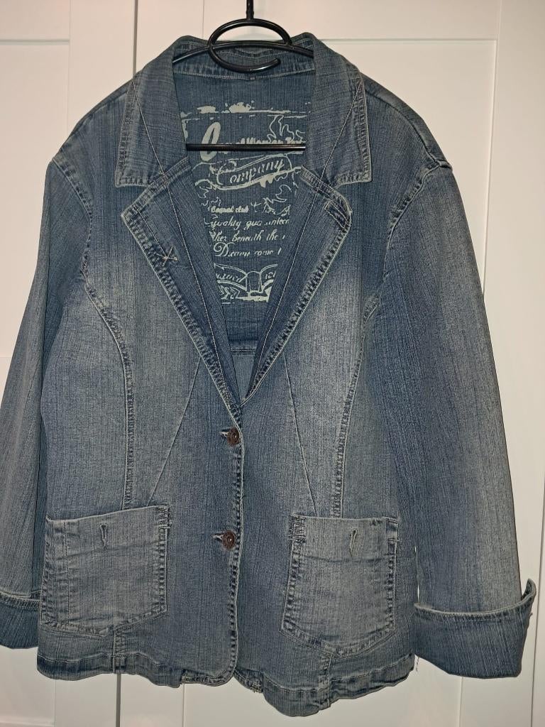 Spijkerjack voor dames, Kleding | Dames, Jassen | Zomer, Blauw, Maat 46/48 (XL) of groter, Ophalen of Verzenden, Gedragen