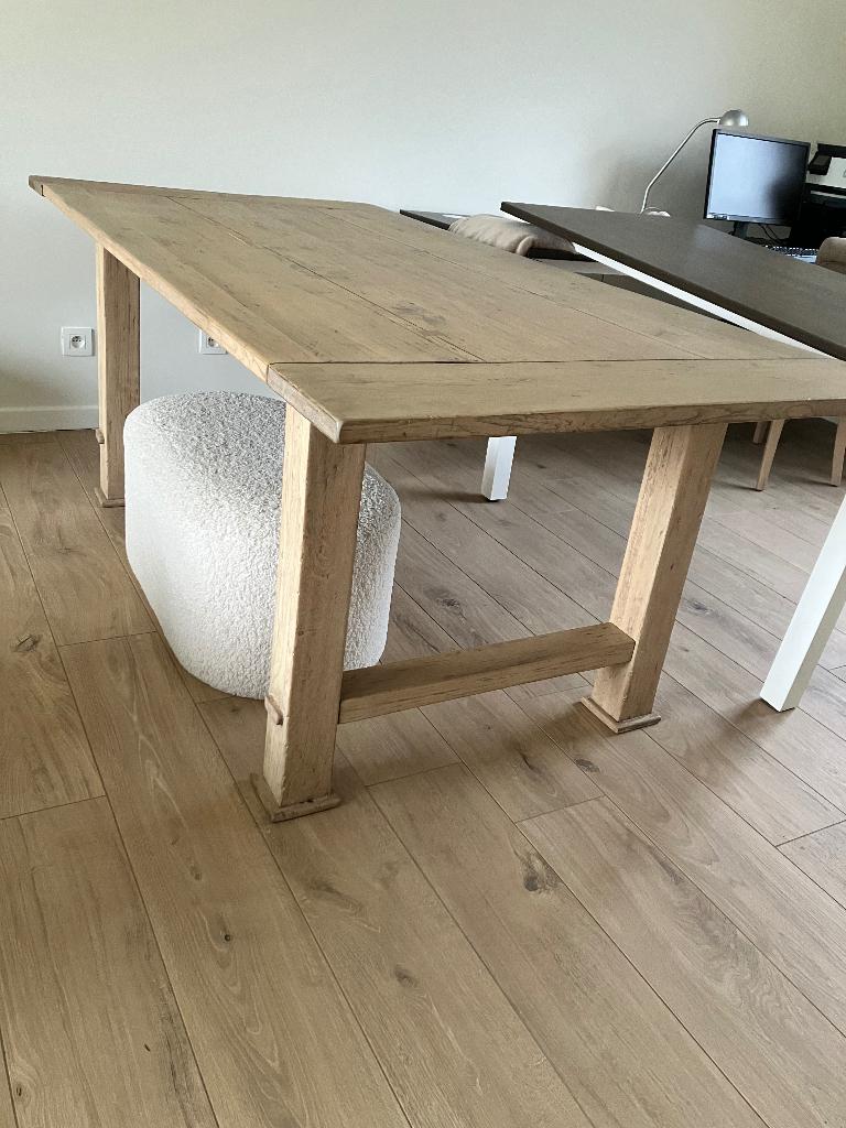 Eettafel landelijk, Ophalen, Gebruikt, Eikenhout, 200 cm of meer