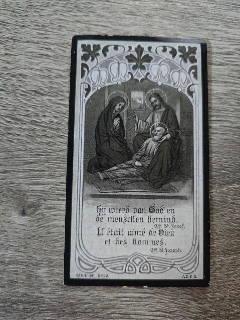 Carte de décès 1919, Diest, Halen, Enlèvement ou Envoi, Image pieuse