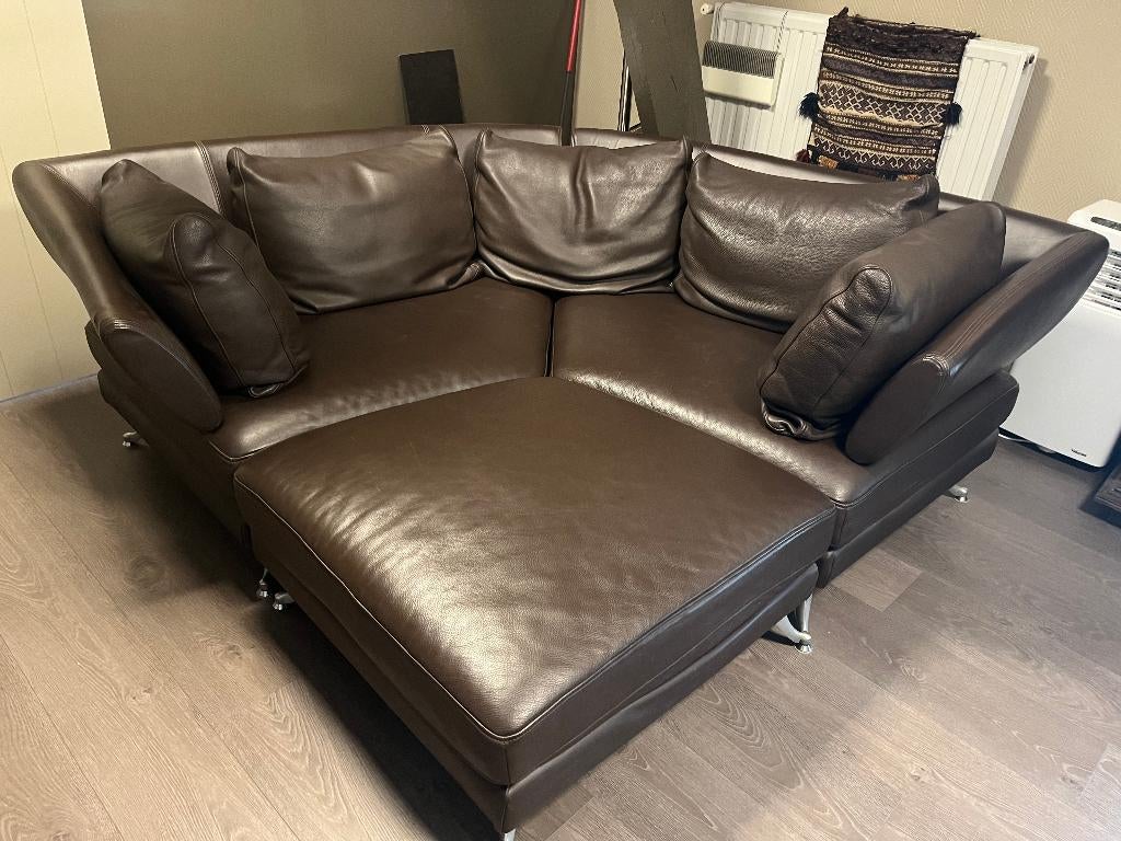 Rolf benz model 222, Ophalen, Hoekbank, Leer, Zo goed als nieuw