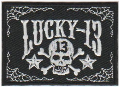 Lucky 13 stoffen opstrijk patch embleem #5, Motoren, Verzenden, Nieuw