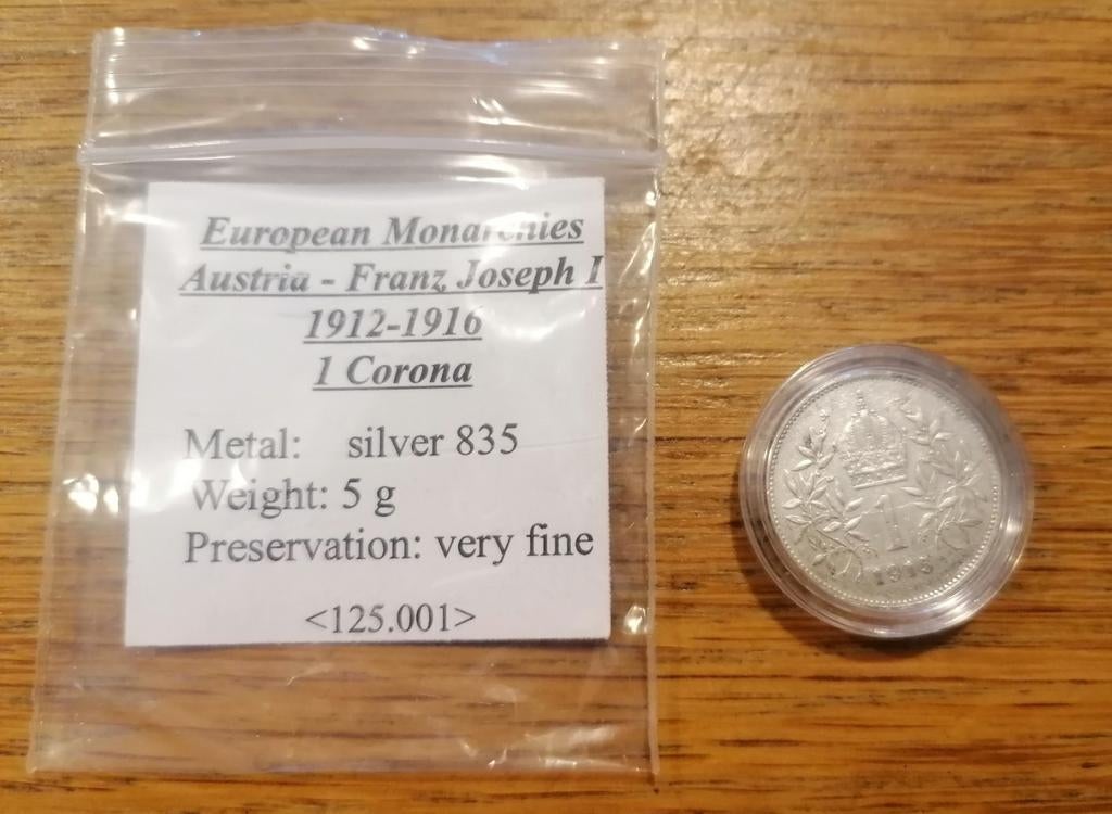 1 corona Autriche 1915, Timbres & Monnaies, Monnaies | Europe | Monnaies euro, Enlèvement ou Envoi, Autriche