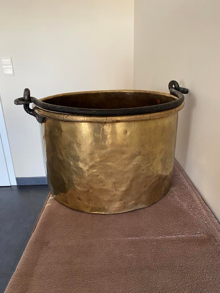 Oude antieke koperen ketel, Antiek en Kunst, Ophalen, Koper