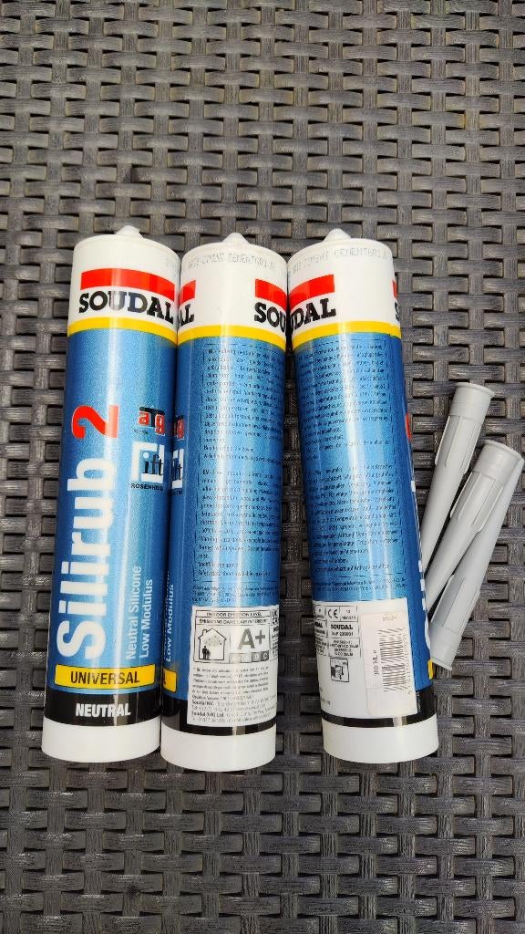 Soudal Silirub 2 kleur grijs, Doe-het-zelf en Bouw, Isolatie en Afdichting, Ophalen, Nieuw, Overige materialen, Dakisolatie