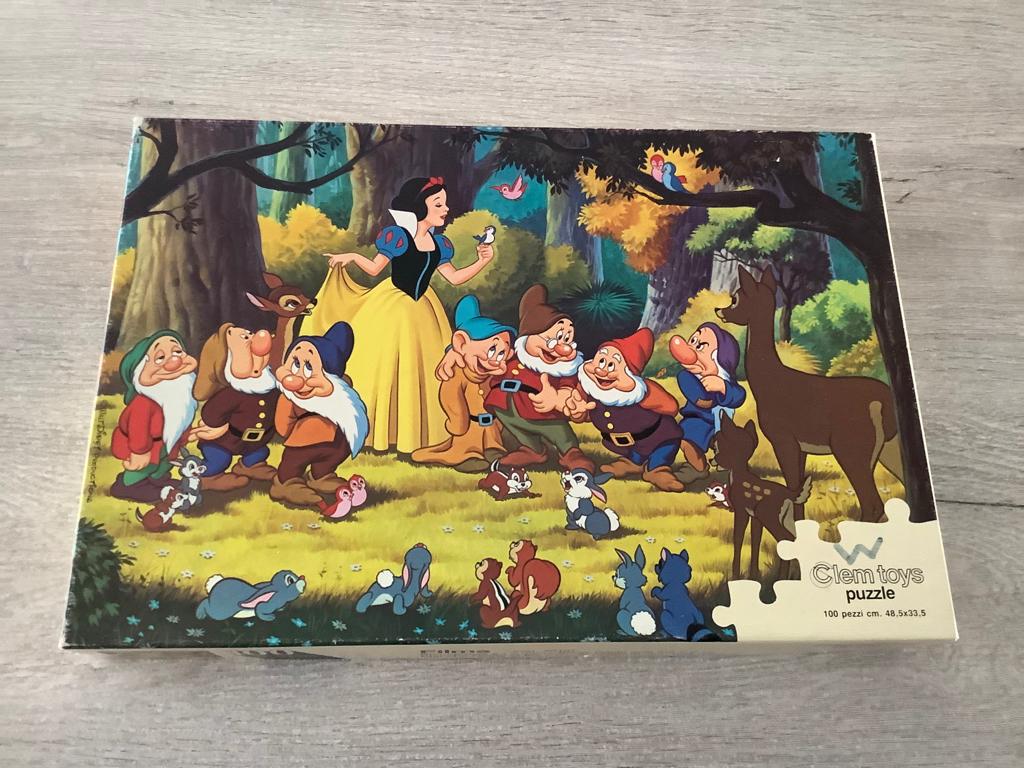 Puzzle vintage Disney Blanche-Neige (100 pièces), Enlèvement ou Envoi, Plus de 50 pièces, Utilisé, 4 à 6 ans