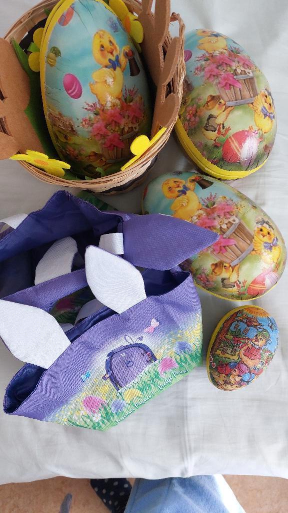 kartonnen vintage paaseieren, Diversen, Pasen, Ophalen of Verzenden, Gebruikt