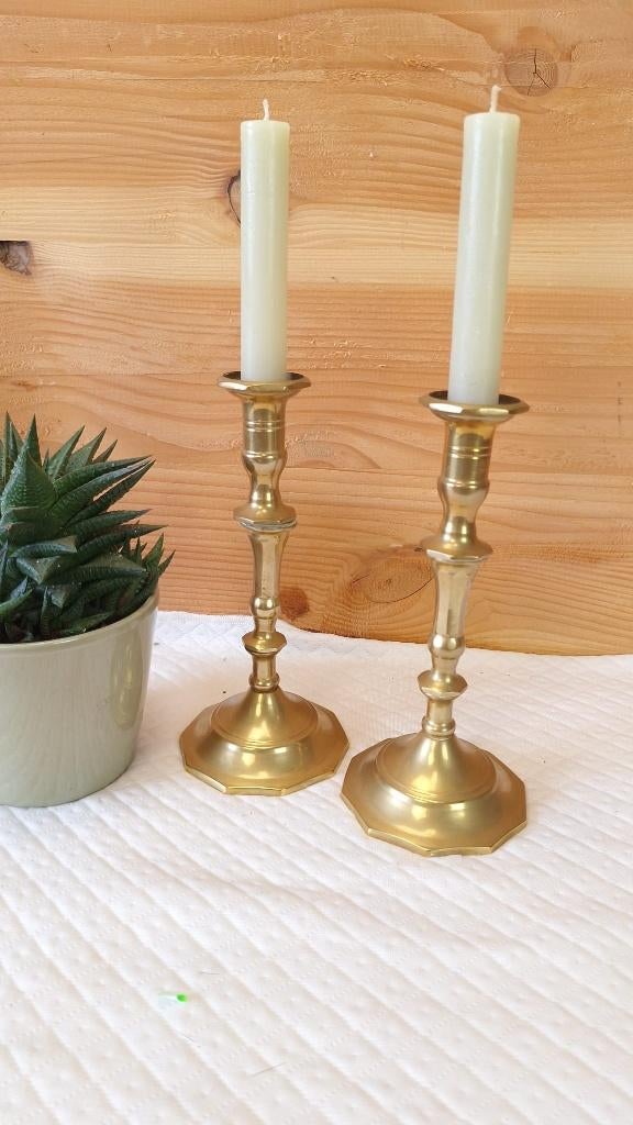 Koperen koppel kandelaar, Ophalen of Verzenden