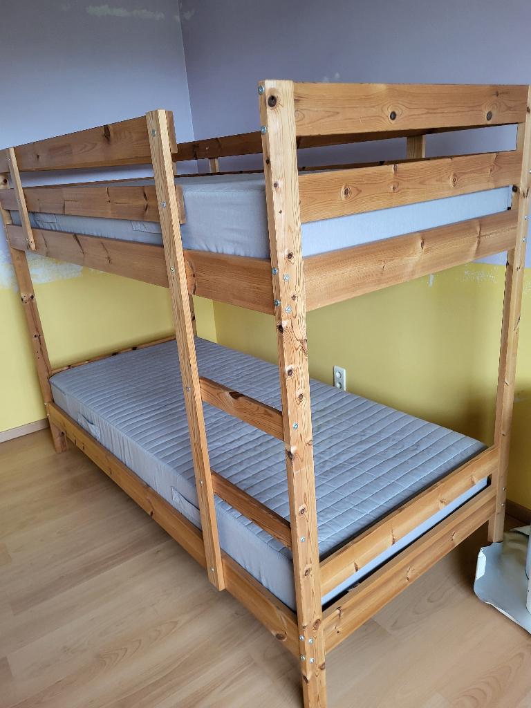 stapelbed Mydal IKEA 90*200, Enlèvement, Comme neuf, Lits superposés