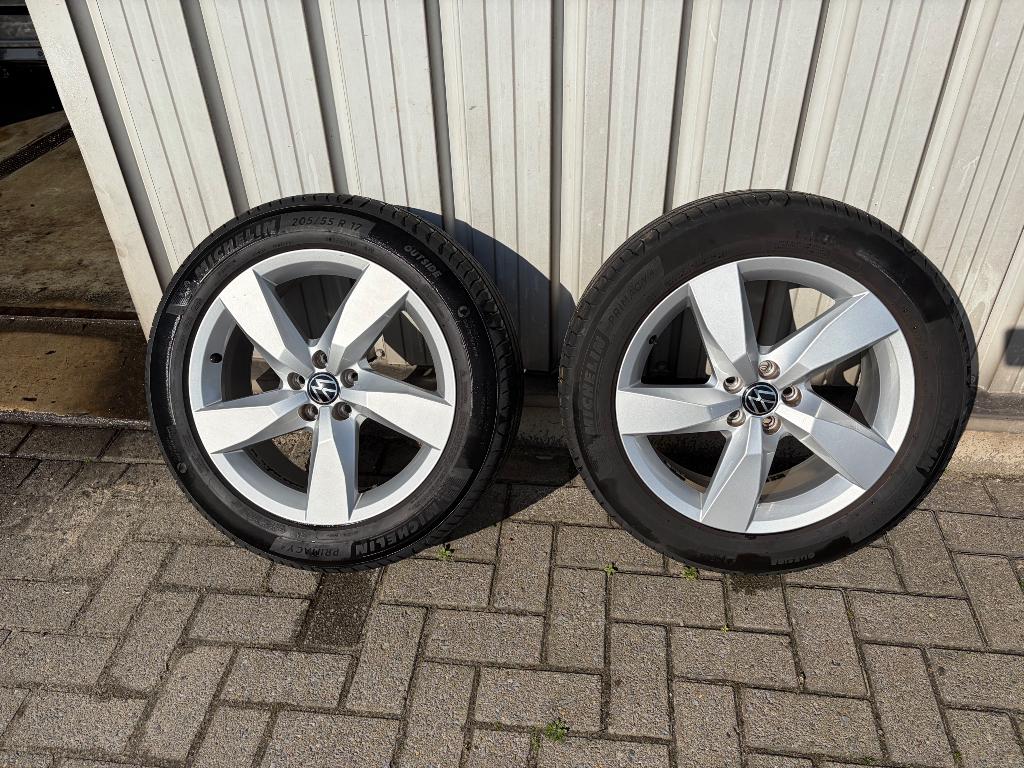 17 inch velgen met Michelin, Auto-onderdelen, Ophalen, Gebruikt, 17 inch, Band(en)