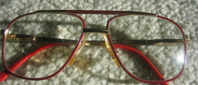 Bril rood en goudkleurig/ Optiline France, Ophalen, Zo goed als nieuw, Rood, Bril
