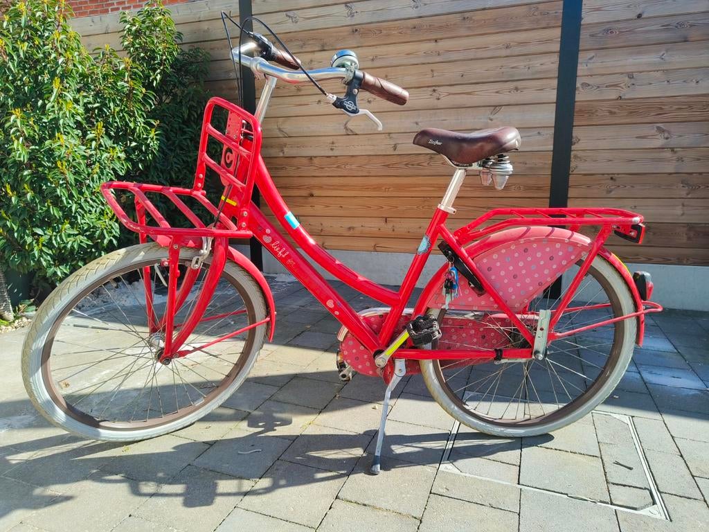 Retro meisjesfiets 6-12 jaar, rood, gebruikt, Ophalen