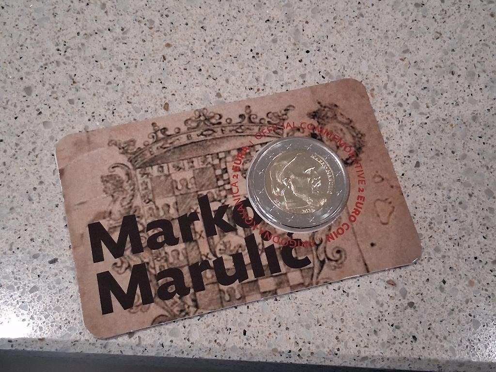 Coincard 2 euro Kroatië 2024 Marko Marulic, Ophalen of Verzenden, 2 euro, Losse munt