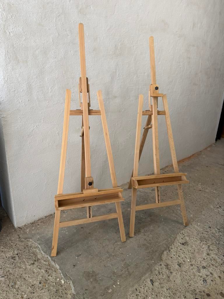 Professionele houten Schilderezels 2 stuk, Hobby & Loisirs créatifs, Peinture, Enlèvement, Comme neuf
