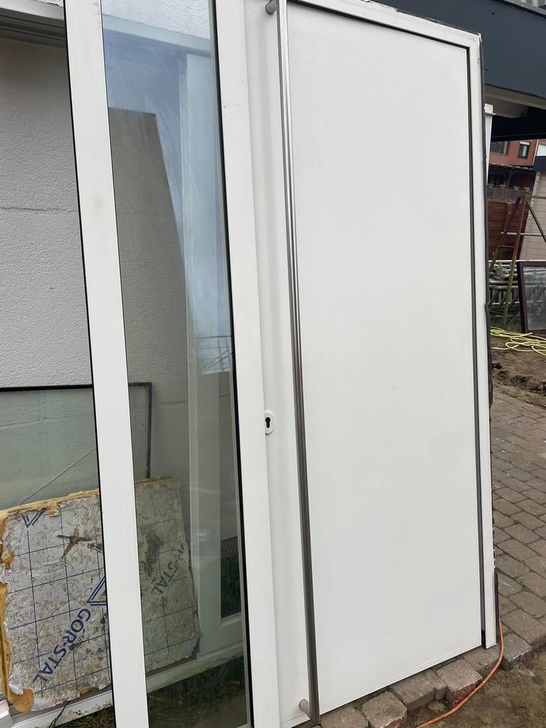 Schüco Aluminium Buitendeur 145x230 cm, Doe-het-zelf en Bouw, Raamkozijnen en Schuifdeuren, Zo goed als nieuw, Aluminium, Ophalen