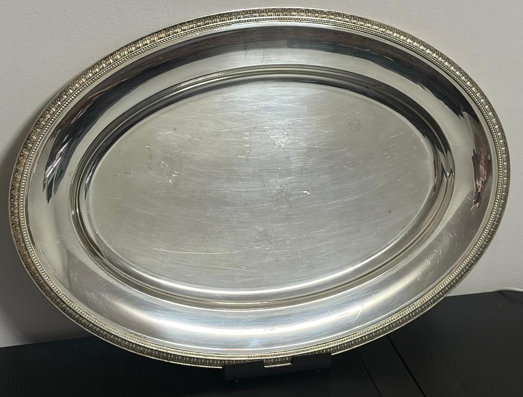 Grand Plateau Malmaison en Argent de Christofle - France, Antiquités & Art, Enlèvement ou Envoi, Argent