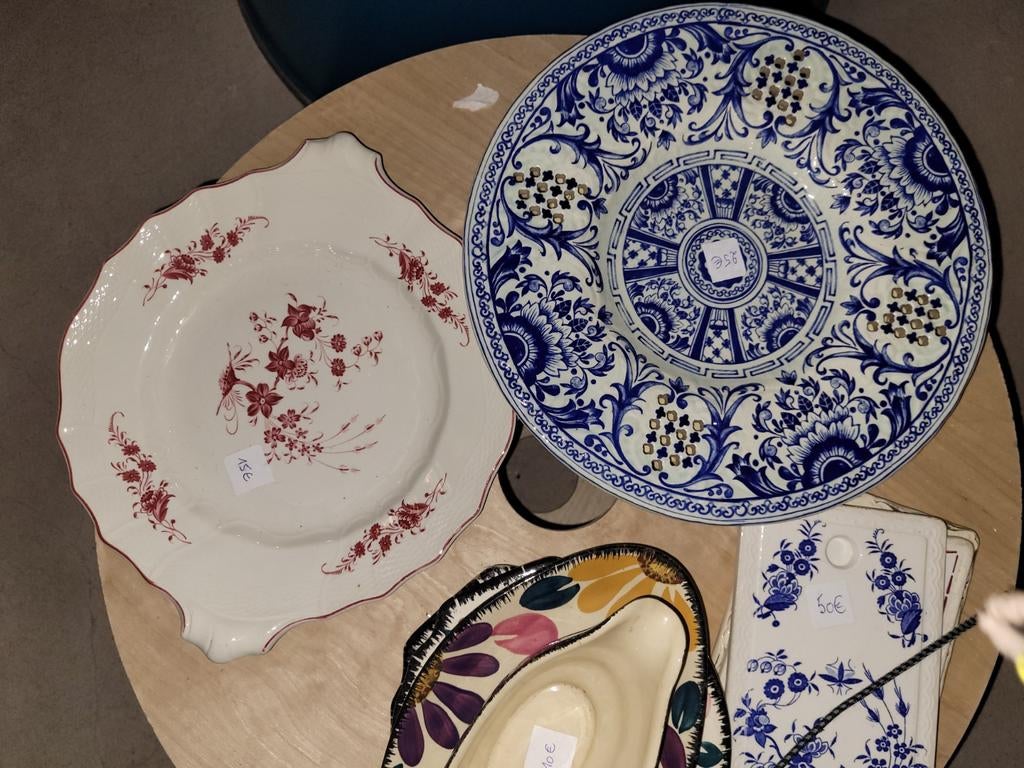 Boch dragon ,double pois, vagues,zwiebel,rhodia,sorbier bleu, Enlèvement ou Envoi