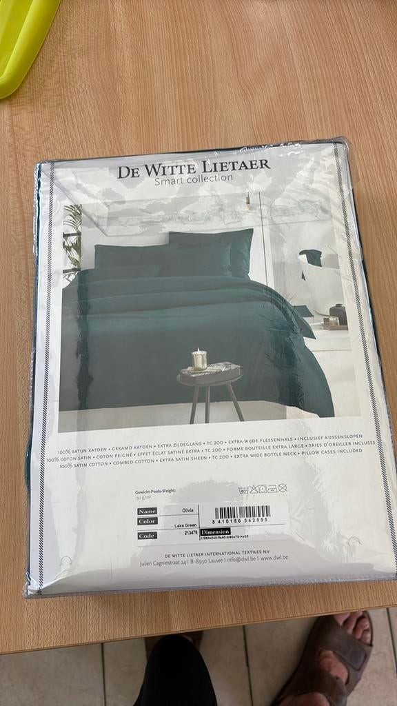 De witte lietaer satijnkatoen dekbedovertrek., Enlèvement, Neuf, Housse de couette