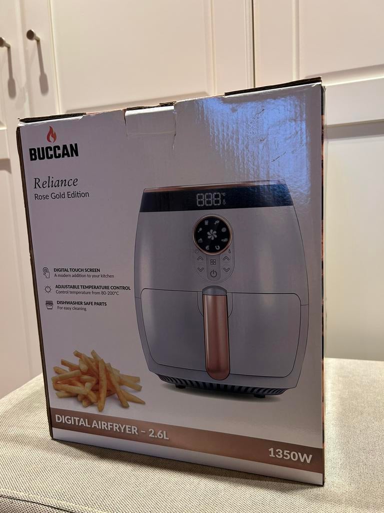 Buccan airfryer nieuw in de doos, Ophalen of Verzenden, Zo goed als nieuw, Airfryer, 1000 t/m 1499 gram