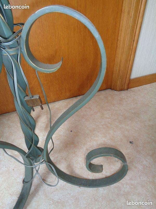 pied de lampe en fer forgé patiné, Maison & Meubles, Enlèvement