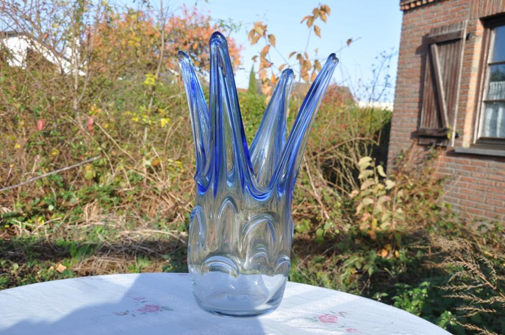 tres grand vase en cristal soufflet, Antiquités & Art, Enlèvement ou Envoi