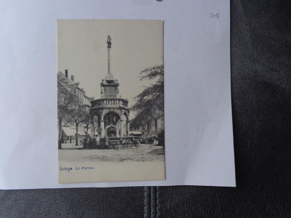 1 très ancienne carte postale de Liège (Le Perron), Enlèvement, Liège