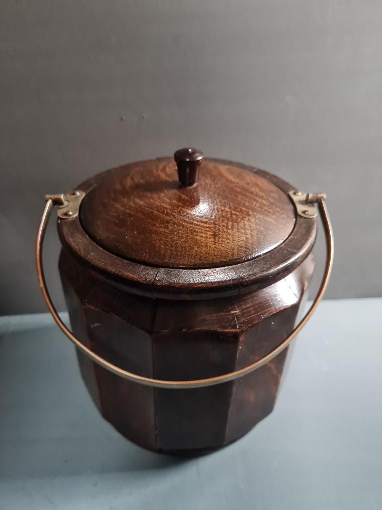 Edwardian koek scheepstonnetje + porselein pot, Antiek en Kunst, Antiek | Porselein, Ophalen of Verzenden