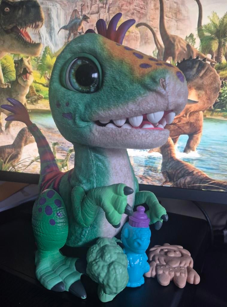 FurReal Munchin Dinosaurus - Interactieve Knuffel, Ophalen, Gebruikt