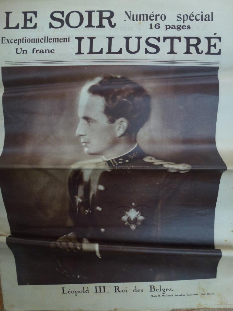 Le Soir Illustré Léopold III , Roi des Belges, Collections, Enlèvement ou Envoi, Utilisé, Autres types