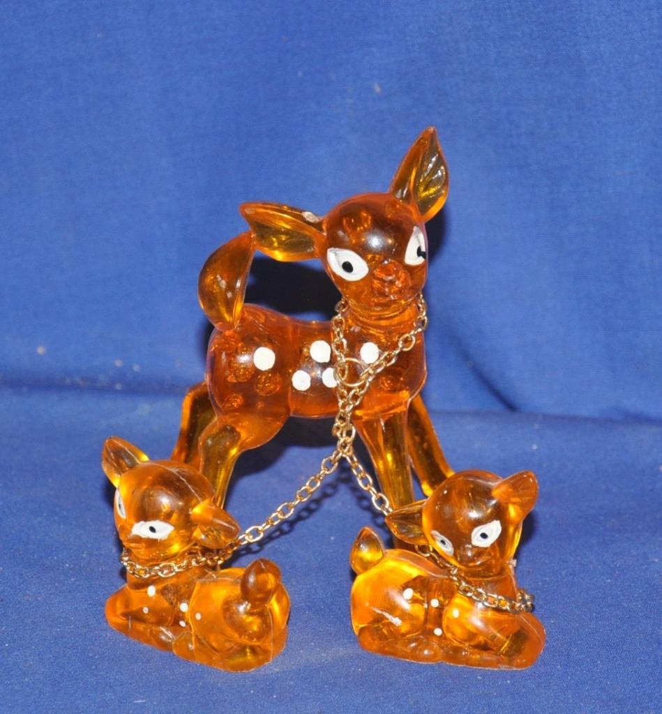 decoration de vitrine vintage biche et ses faons, Enlèvement ou Envoi, Utilisé, Animal